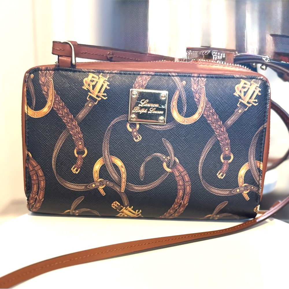 ✨ Lauren Ralph Lauren Crossbody Bag – Equestrian Print ✨